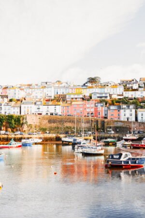 Brixham Harbour Wall Art Print - Devon Nautical Scene Decor