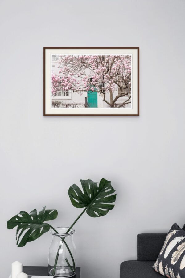 London Art Print, London Spring Photography, Magnolia tree eco-friendly wall art, giclée print - Image 5