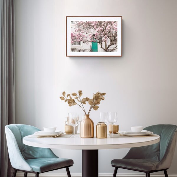 London Art Print, London Spring Photography, Magnolia tree eco-friendly wall art, giclée print - Image 4