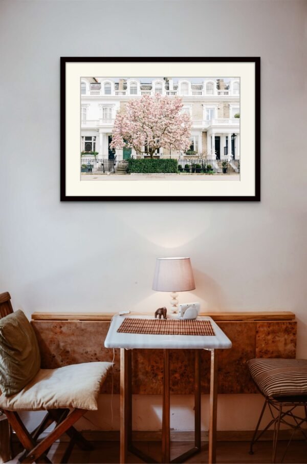 London Pink Magnolia Tree Blossom Wall Art, London Spring Home Decor, Botanical Art Print - Image 8