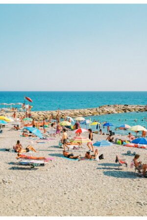 Italian Riviera Beach Wall Art, A Day At the Beach