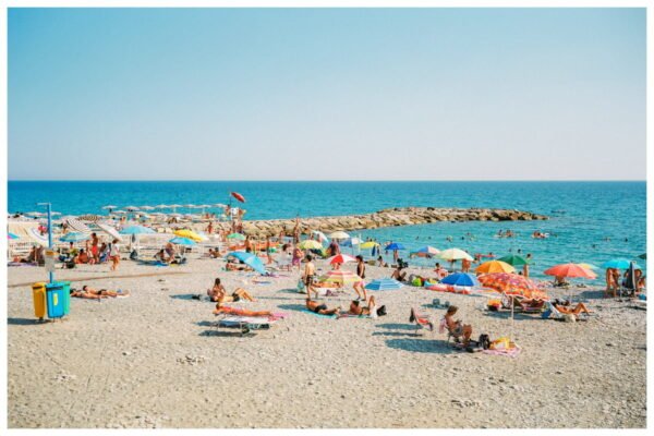 Italian Riviera Beach Wall Art, A Day At the Beach