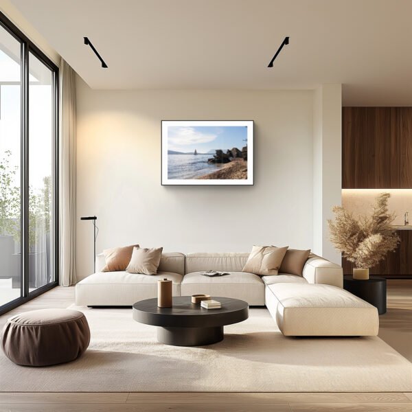 Plage de la Pinede Toulon Coastal Art Print – Archival Museum Quality Wall Art - Image 2