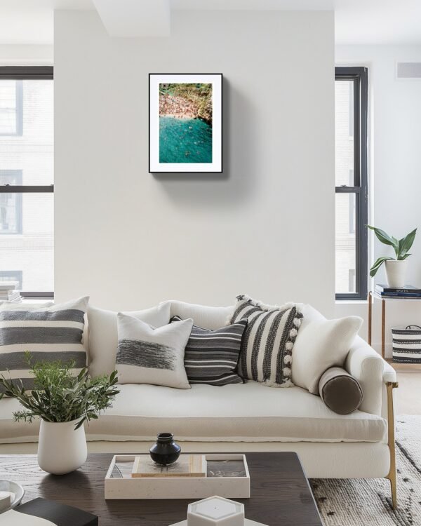 Polignano A Mare Art Print, Lama Monachile Beach Eco-Friendly Wall Art – Coastal Home Decor - Image 3