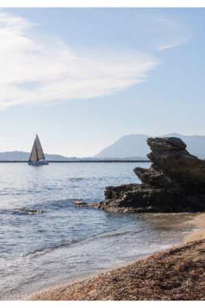 Plage de la Pinede Toulon Coastal Art Print – Archival Museum Quality Wall Art