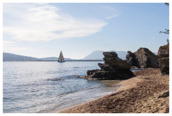 Plage de la Pinede Toulon Coastal Art Print – Archival Museum Quality Wall Art
