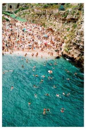 Polignano A Mare Art Print, Lama Monachile Beach Eco-Friendly Wall Art – Coastal Home Decor