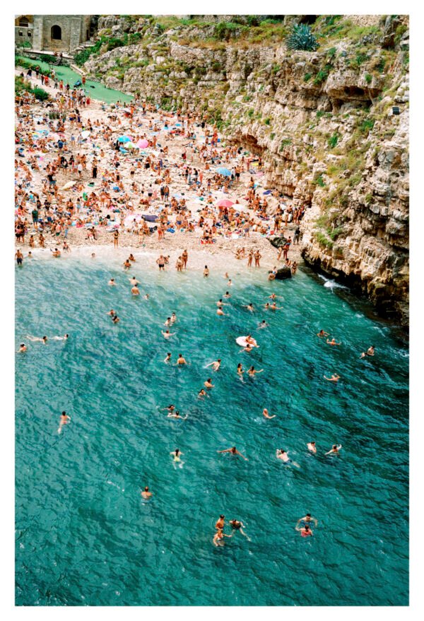 Polignano A Mare Art Print, Lama Monachile Beach Eco-Friendly Wall Art – Coastal Home Decor