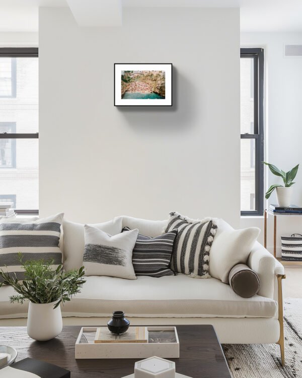 Polignano A Mare, Lama Monachile Beach Eco-Friendly Wall Art – Coastal Decor, Giclée Print - Image 4