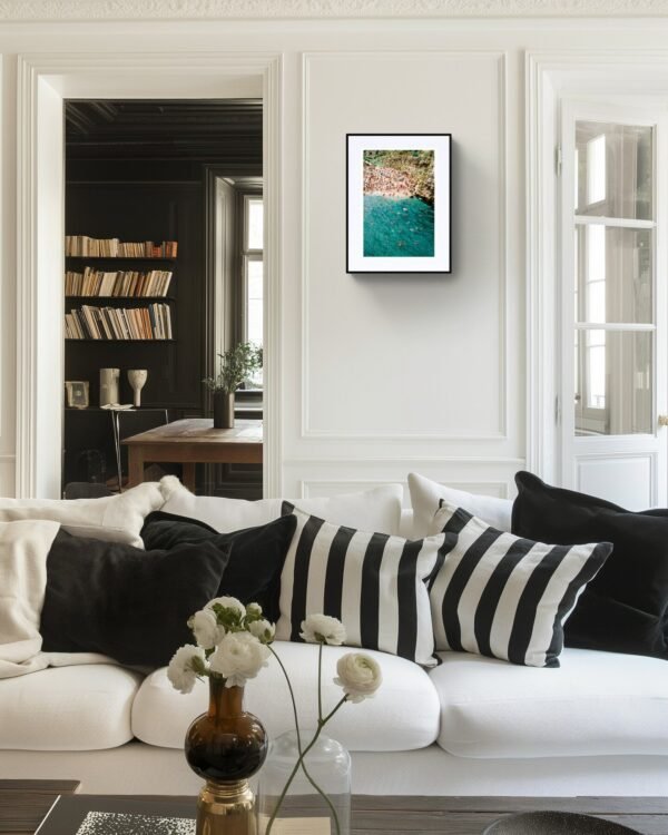 Polignano A Mare Art Print, Lama Monachile Beach Eco-Friendly Wall Art – Coastal Home Decor - Image 4