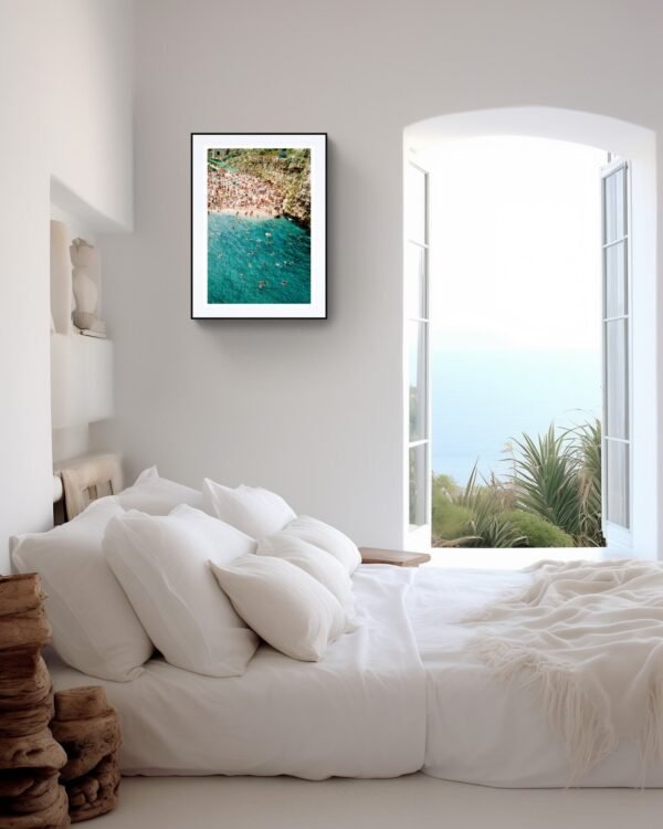 Polignano A Mare Art Print, Lama Monachile Beach Eco-Friendly Wall Art – Coastal Home Decor - Image 2