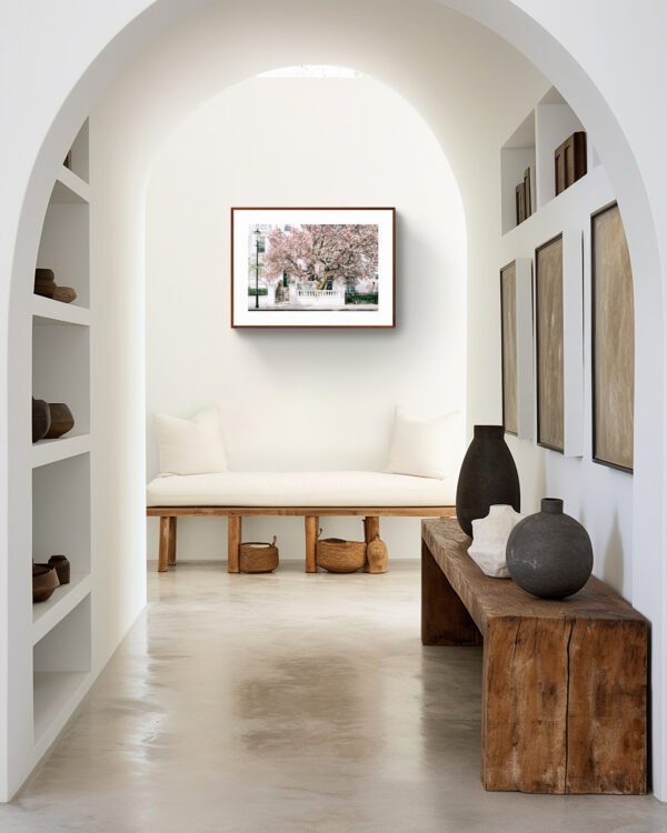 London Magnolia Blossom wall art print, Fine Art Photography, Pink Magnolia Blossom Wall Art, London Spring Home Decor - Image 3