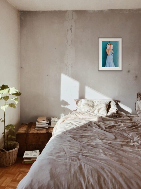 Boho Wall Art, Girl with a book art print, Stylish Home Decor - Image 2