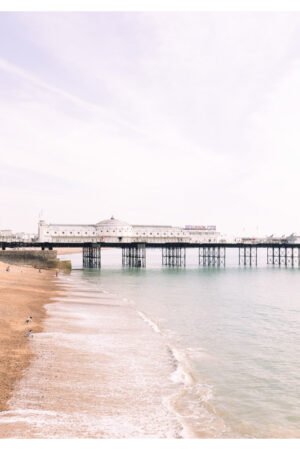 Brighton Pier Coastal Wall Art – Eco-Friendly England Beach Print | Seaside Photography Decor