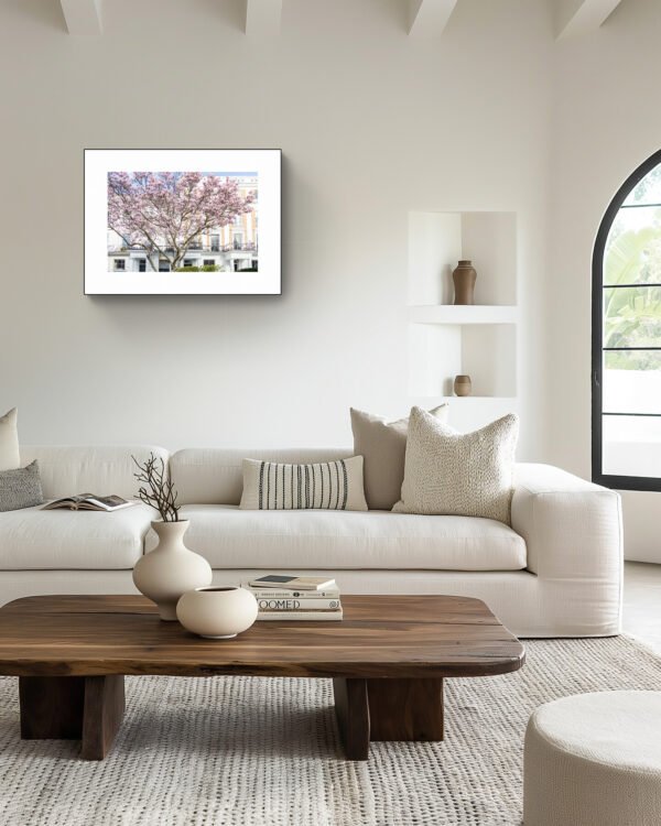 London Magnolia Blossom Wall Art - Spring Floral Photography Print - UK Cityscape Decor" - Image 3