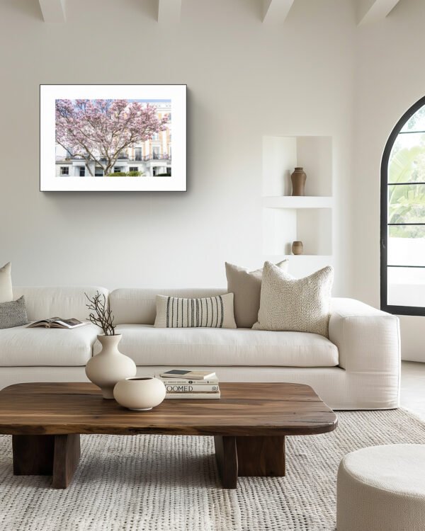 London Magnolia Blossom Wall Art - Spring Floral Photography Print - UK Cityscape Decor" - Image 2
