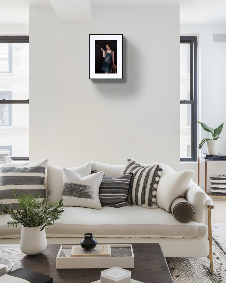 The 1920s Dapper, Feminine Wall Art, A Woman in Quiet Rebellion 12x18 inches print