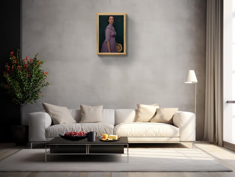 Edwardian Portrait of A Heroine, A woman in Quiet Rebellion, Feminine Wall Art Print 24x36 inches print