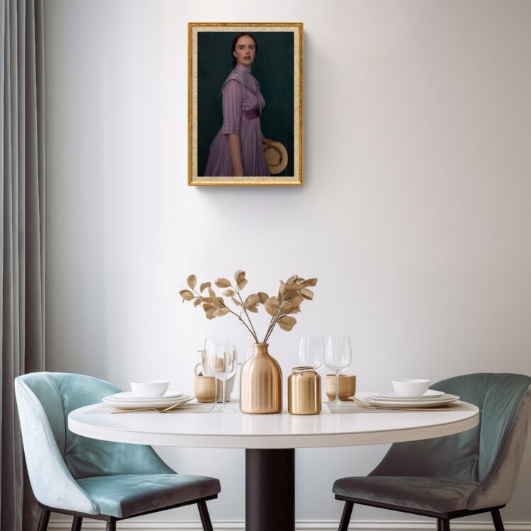 Edwardian Portrait of A Heroine, A woman in Quiet Rebellion, Feminine Wall Art Print 20x30 inches print