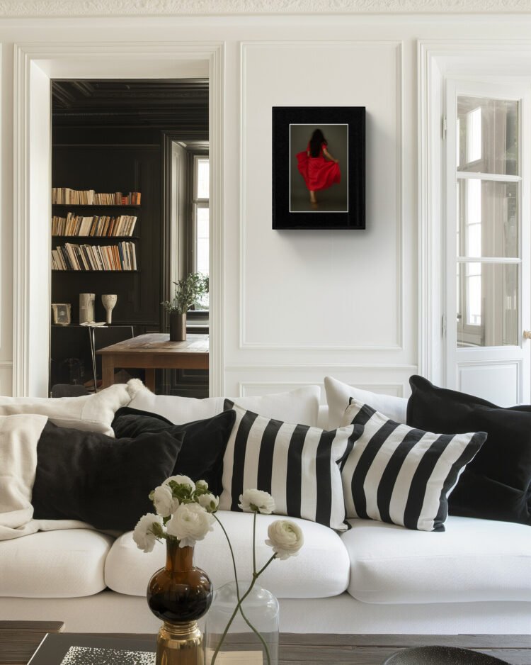 Running into Freedom: Boho Art Print Celebrating Resilience 12x18 inches art print