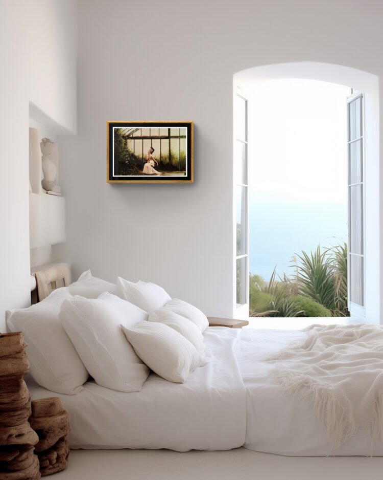 Sleeping Beauty Portrait, Fine art print - Romantic Wall Art 24x16 inches