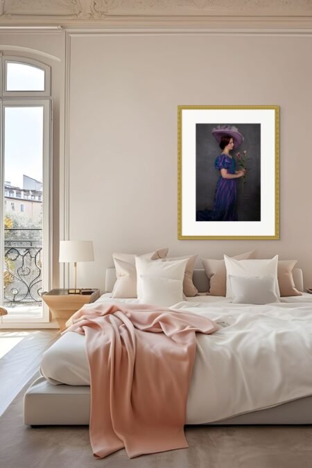 a quiet rebel with lilies fine art photography print- edward30x45 A Quiet Rebel with Lilies Fine Art Photography Print- Edwardian Portrait Wall Art 30x45 inches