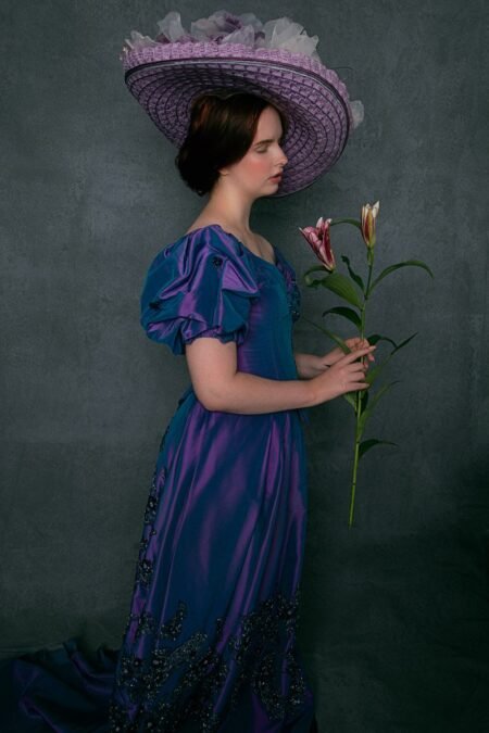 Edwardian Woman Portrait: Silent Heroines with Lilies Wall Art