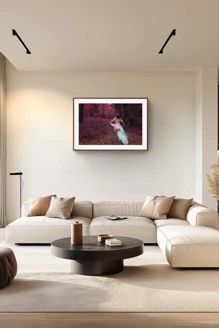 Boho Wall Art - Free Spirited Woman Running - Feminine Art Print 36x24 inches print