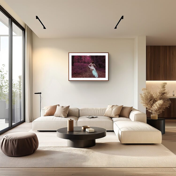 Boho Wall Art - Free Spirited Woman Running - Feminine Art Print 36x24 inches print