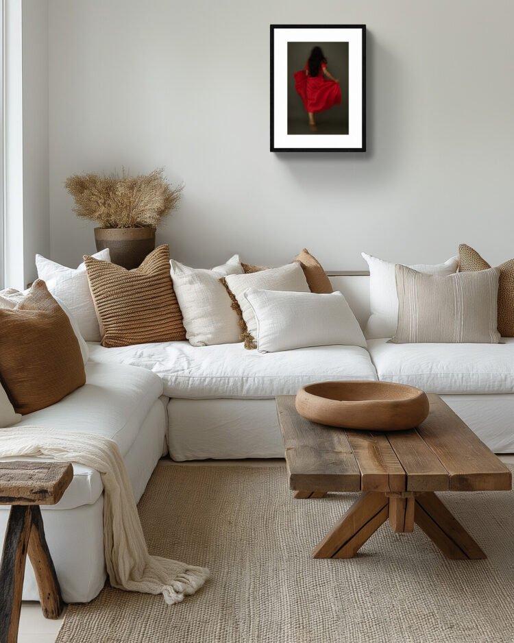 Running into Freedom: Boho Art Print Celebrating Resilience 20x30 inches print