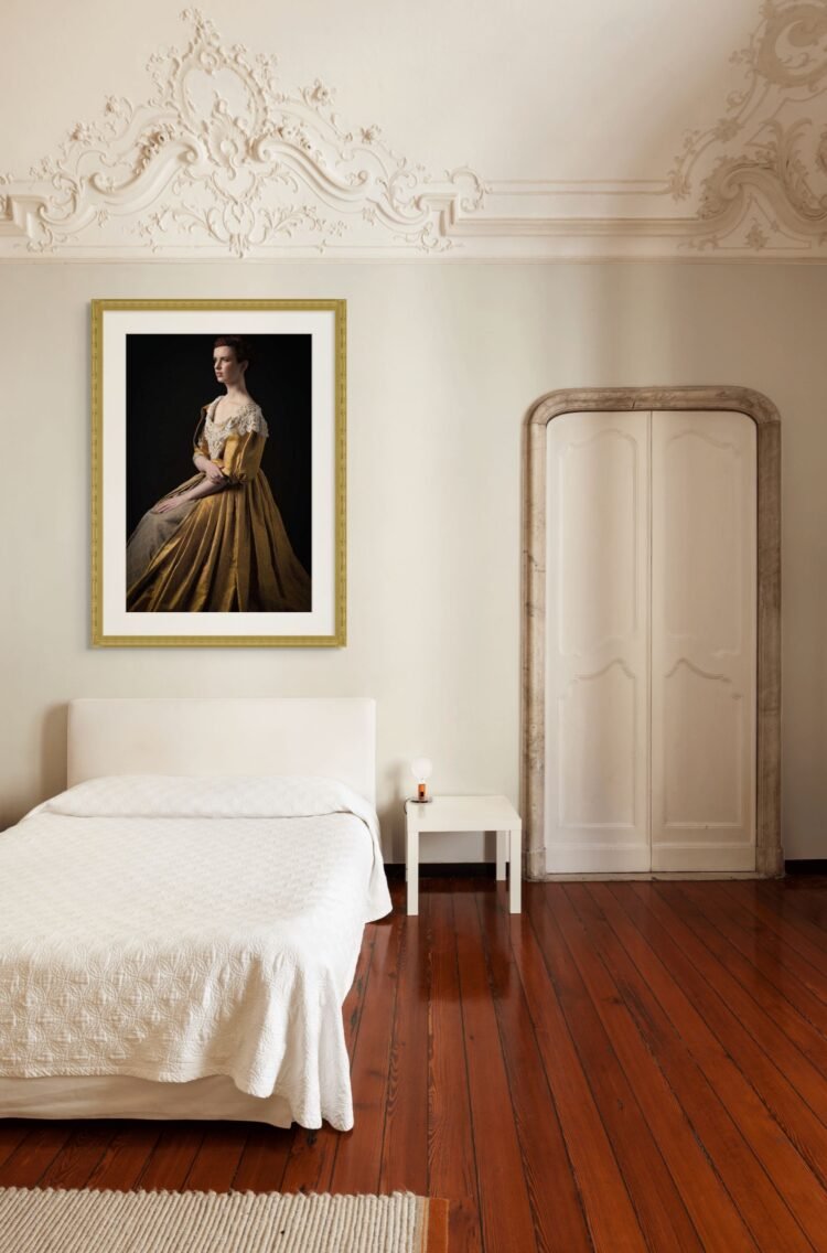 Feminine Wall Art: Rebel with a Stance Young Woman, Renaissance Insppired Portrait, Fine Art Photography 24x36 inches print